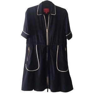 Z Spoke Zac Posen nautical colored silk dress